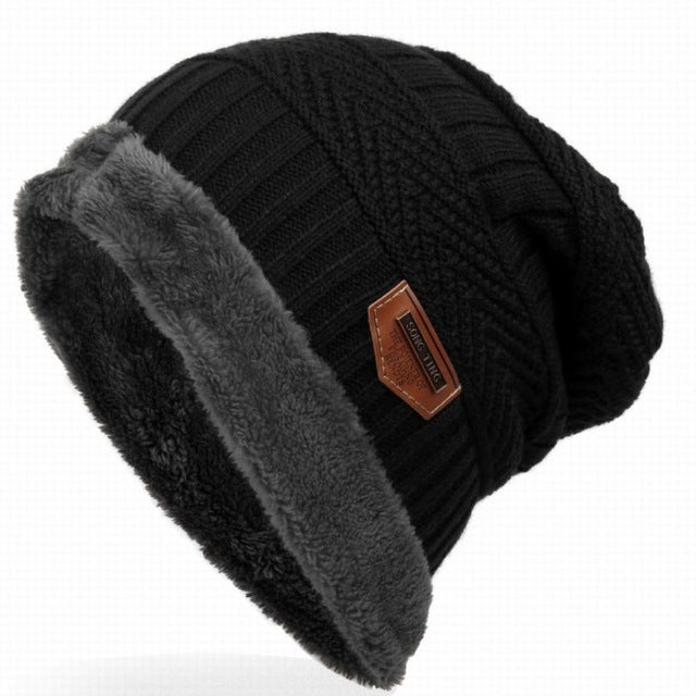 2016 Fashion  Bonnet Gorros Caps For Men Women Thick Winter Beanie Men Knitted  Hat Warm Skullies & Beanies With Velvet KC014