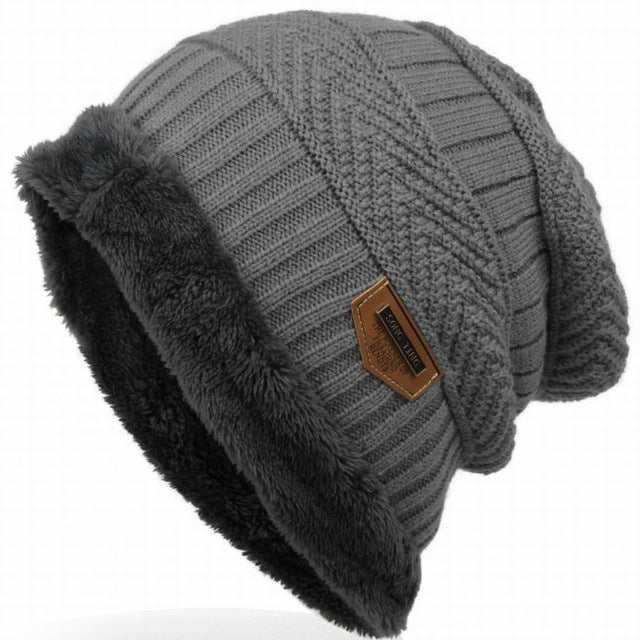 2016 Fashion  Bonnet Gorros Caps For Men Women Thick Winter Beanie Men Knitted  Hat Warm Skullies & Beanies With Velvet KC014