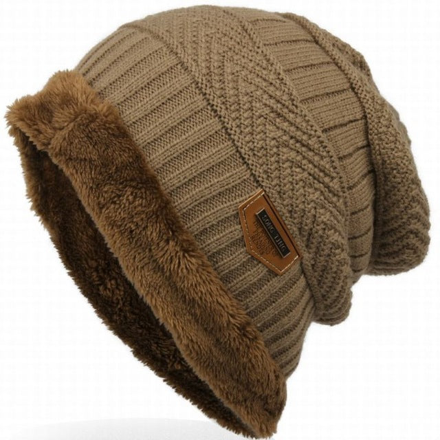 2016 Fashion  Bonnet Gorros Caps For Men Women Thick Winter Beanie Men Knitted  Hat Warm Skullies & Beanies With Velvet KC014