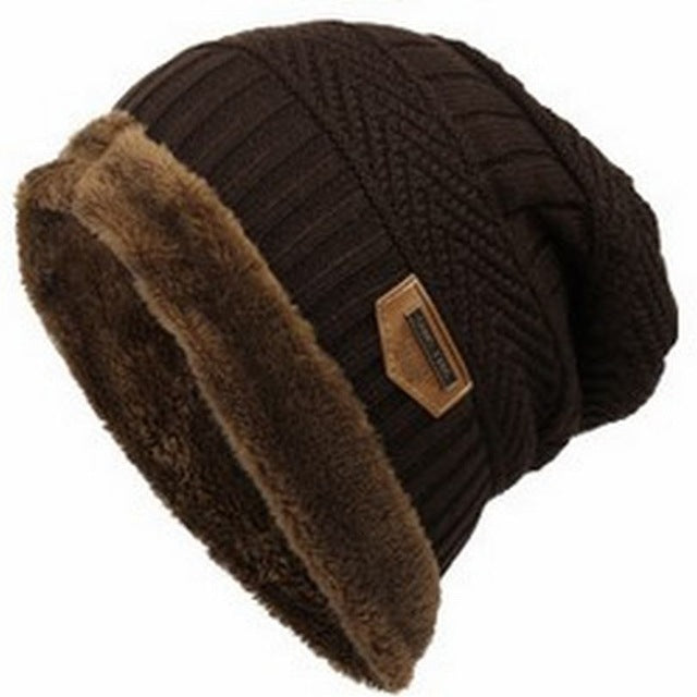 2016 Fashion  Bonnet Gorros Caps For Men Women Thick Winter Beanie Men Knitted  Hat Warm Skullies & Beanies With Velvet KC014