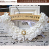 Vintage black lace beaded collar choker collar necklace fake collar women 's clothing accessories sweet false collar