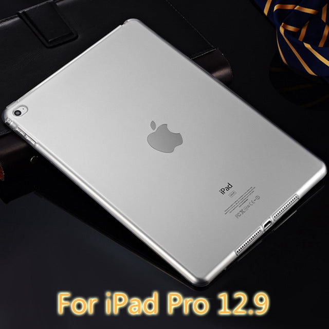 For Apple iPad Pro 9.7/iPad Pro 12.9 TPU Soft Case Cover Crystal Clear Transparent Ultra Thin Shell Tablet accessories