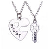 best friends forever letter pendant necklace charms matching heart 2 color jewelry necklace women clothing accessories wholesale