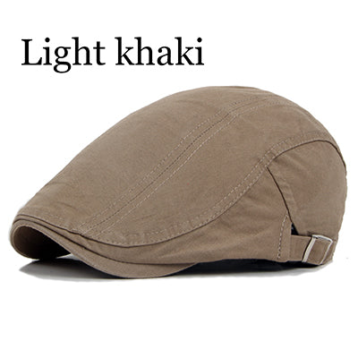 Adjustable Beret Caps Spring Summer Outdoor Sun Breathable Bone Brim Hats Womens Mens Herringbone Solid Flat Berets Cap Hat