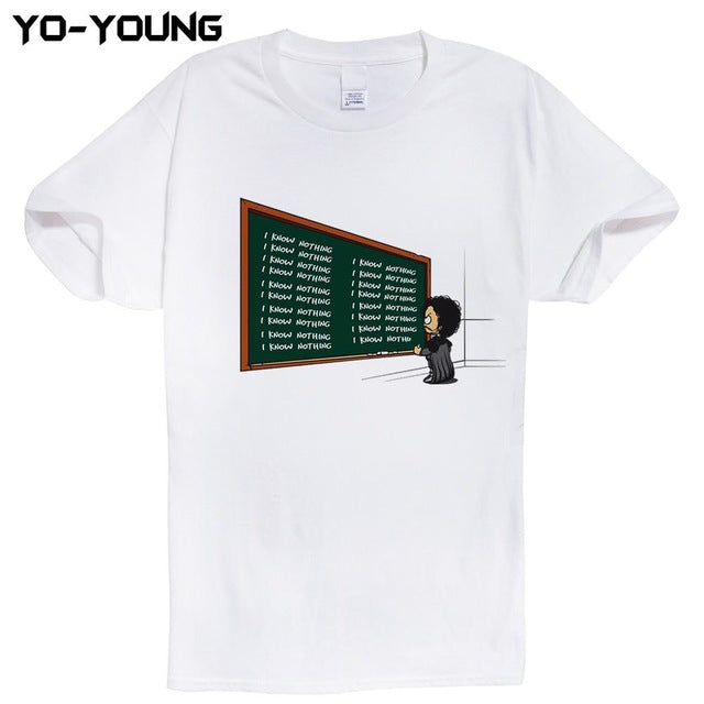 Game Of Thrones Hodor Jon Snow Men T Shirts Funny Design T-shirts For Men Digital Printed 100% 180g Combed Cotton Customized