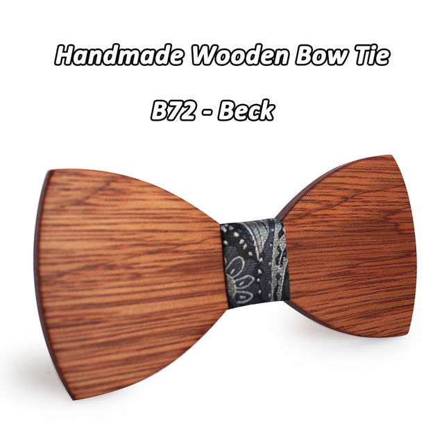 Mahoosive Simple Men's Suit Wooden Bow Tie For Groom Wedding Party Men Formal Wear Business Cravat Bow tie Clothing Accessories