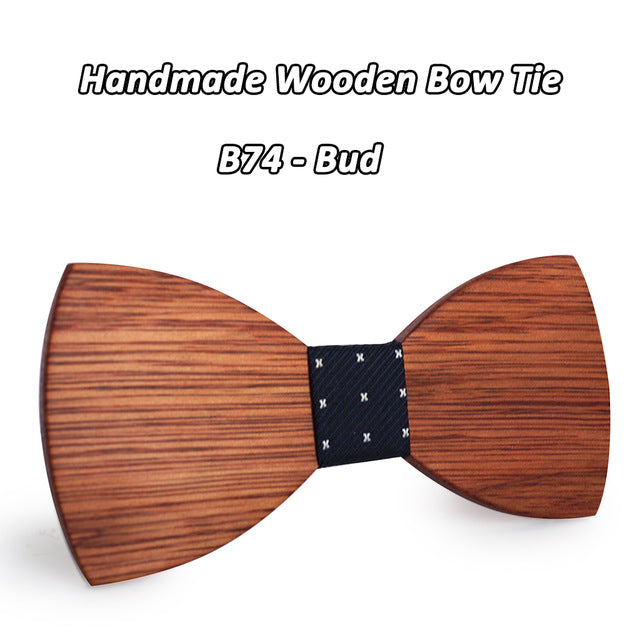 Mahoosive Simple Men's Suit Wooden Bow Tie For Groom Wedding Party Men Formal Wear Business Cravat Bow tie Clothing Accessories
