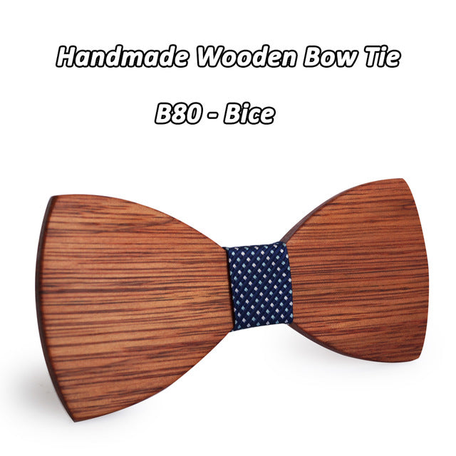 Mahoosive Simple Men's Suit Wooden Bow Tie For Groom Wedding Party Men Formal Wear Business Cravat Bow tie Clothing Accessories