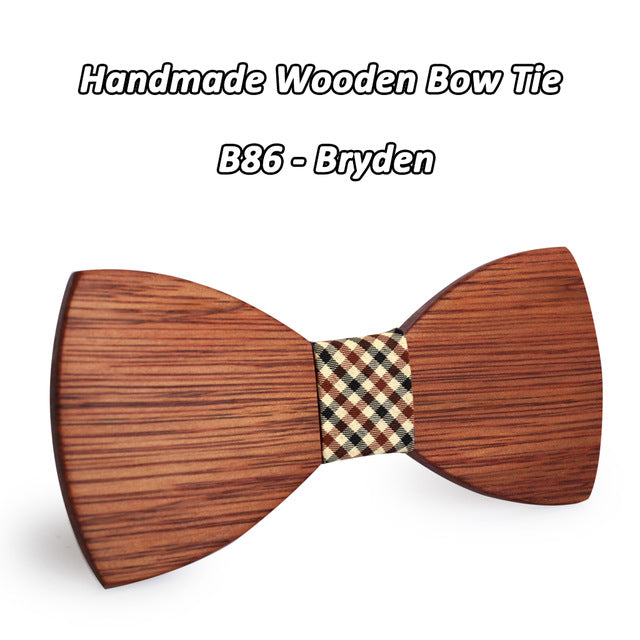 Mahoosive Simple Men's Suit Wooden Bow Tie For Groom Wedding Party Men Formal Wear Business Cravat Bow tie Clothing Accessories