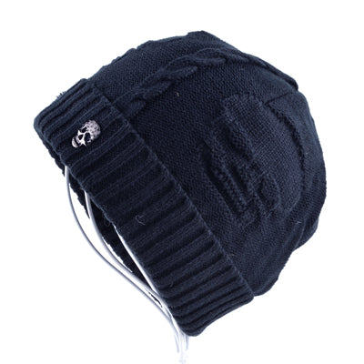 Super cool Skull pattern hats for men beanies Knitted wool plus velvet bone Solid Color Hip-hop Cap winter women's hat gorro cap