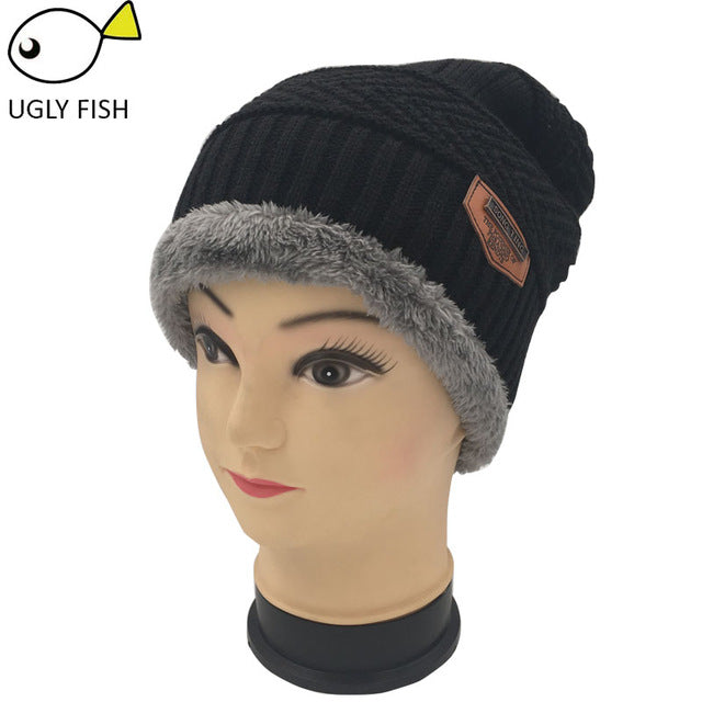 Neck warmer winter hat knit cap scarf cap Winter Hats For men knitted hat men Beanie Knit Hat Skullies Beanies