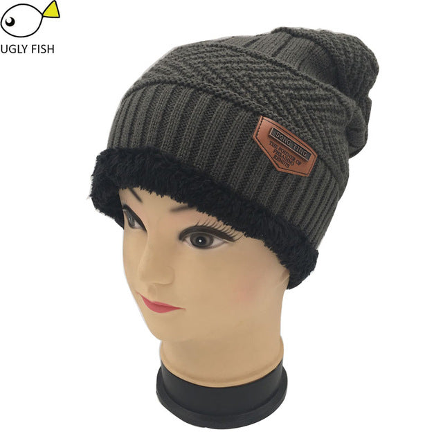 Neck warmer winter hat knit cap scarf cap Winter Hats For men knitted hat men Beanie Knit Hat Skullies Beanies