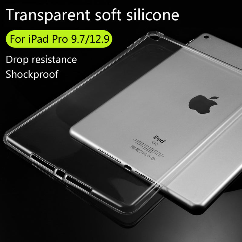 For Apple iPad Pro 9.7/iPad Pro 12.9 TPU Soft Case Cover Crystal Clear Transparent Ultra Thin Shell Tablet accessories